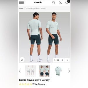 Santic Fuyao Men's Jersey Light Green Large NWT